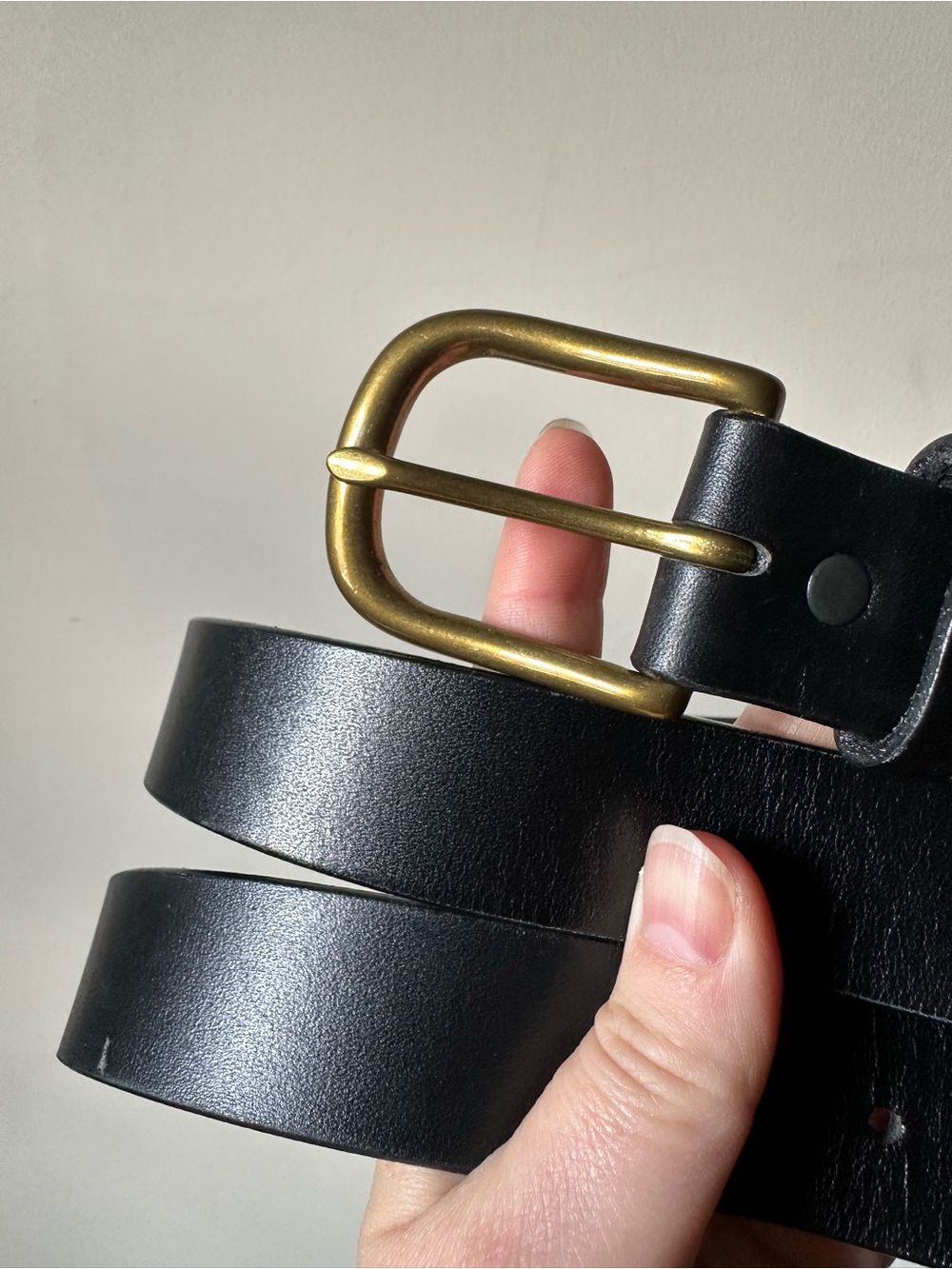 Red Wing Shoes Black Leather Belt Waist 42